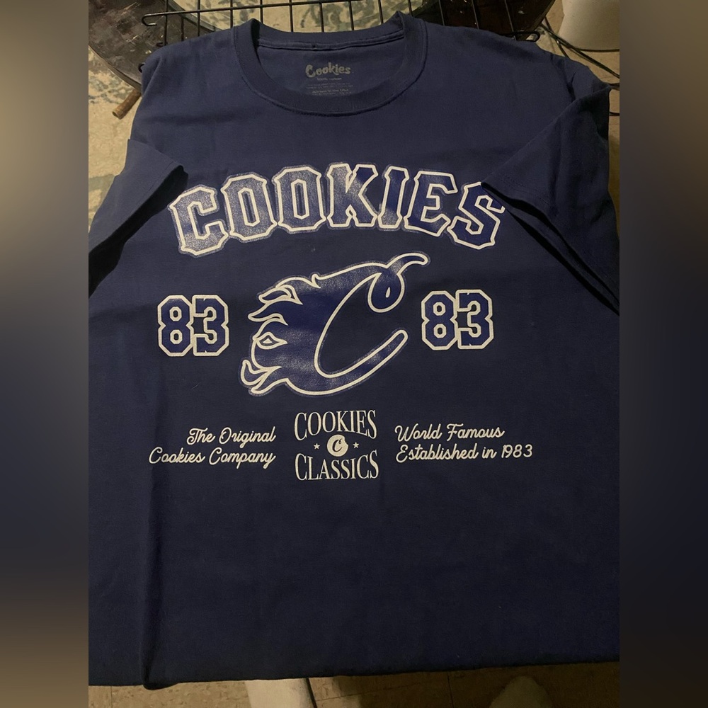 Cookie brand T-shirt navyish blue size XL